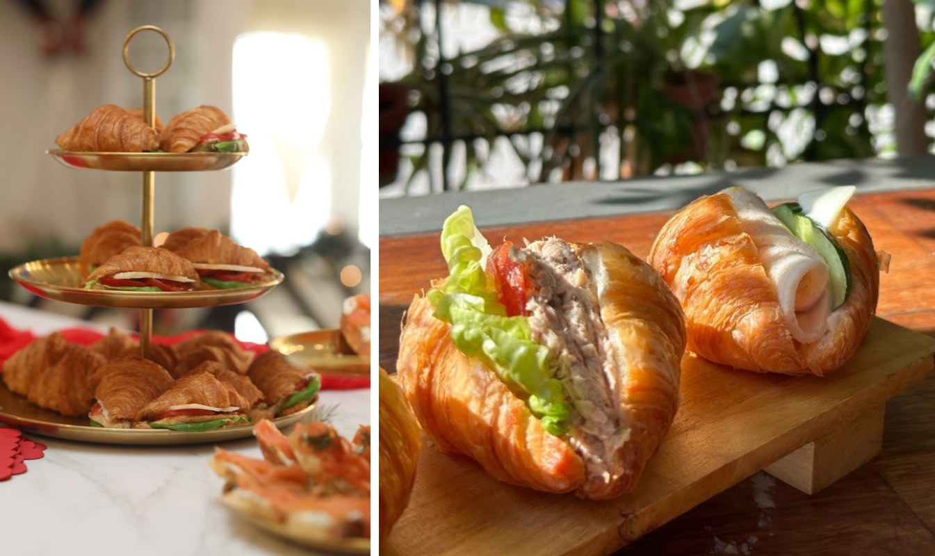 Mini croissants — turkey or salmon