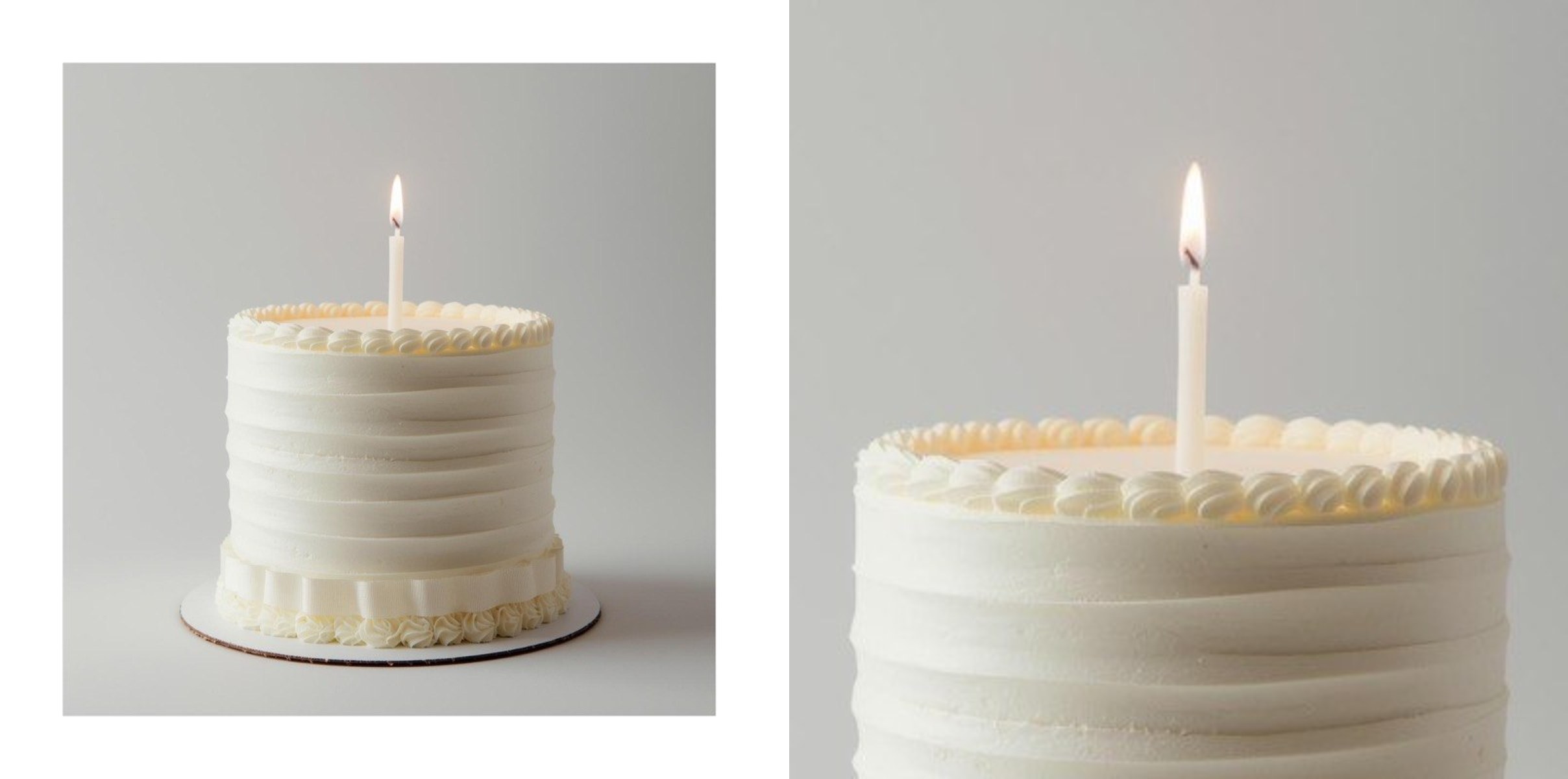 Simple cake with candle